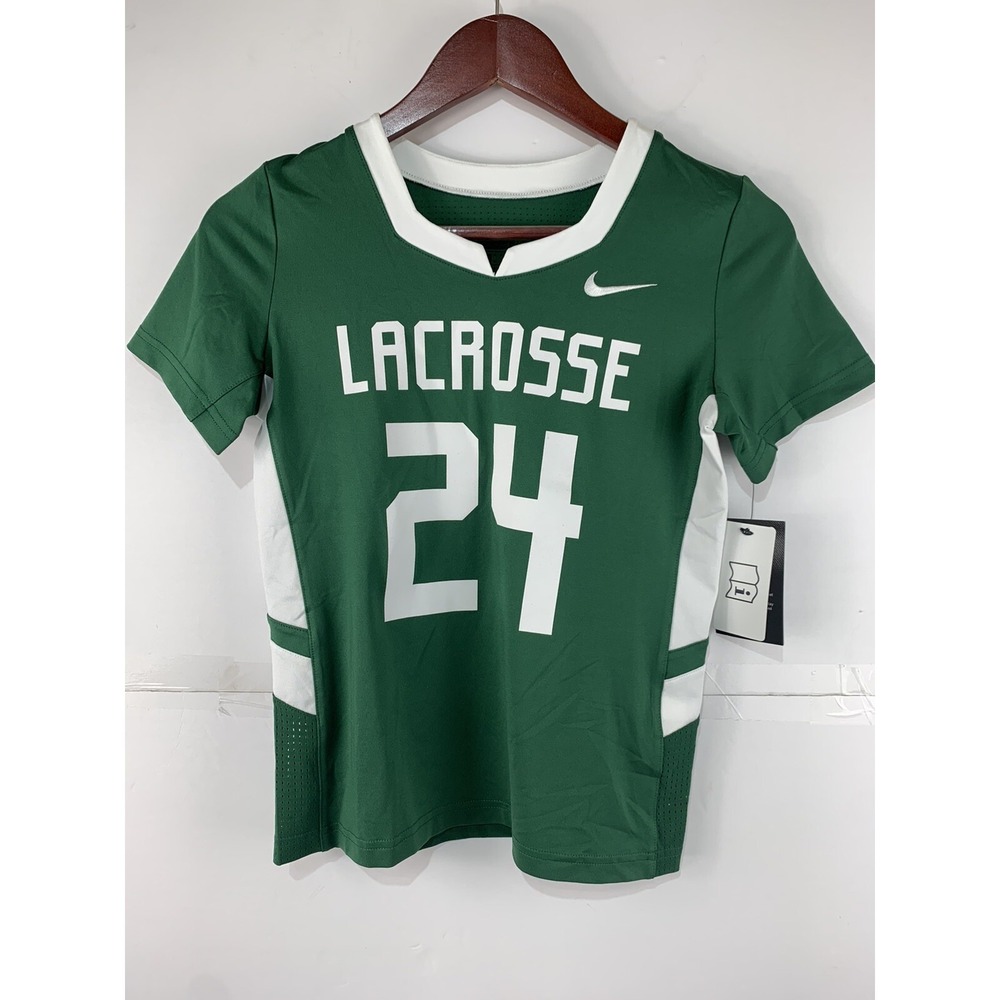 Nike-DriFit Girls Medium Short Sleeve Lacrosse No.24 Short Sleeve Jersey